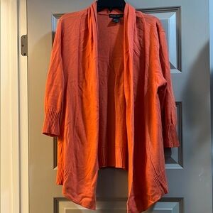 New York & Company Orange Cardigan Sweater